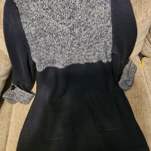 Style & Co. Long Sleeve Knit Dress - Black and Gray
